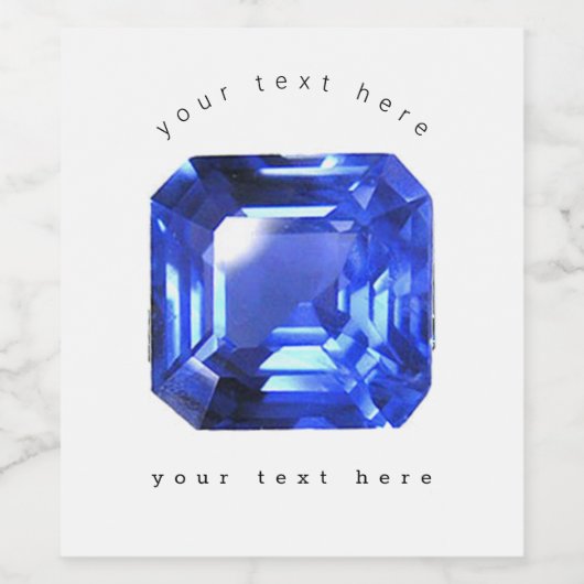 Sky Blue Pattern Weinetikett (Einzelnes Label)