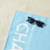Sky Blue Personalisiert Slogan Strandtuch (Beispiel)