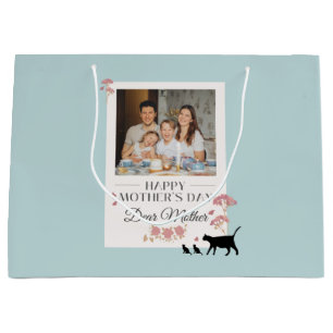 Sky Blue Personalisiertes Foto und Muttertag Große Geschenktüte