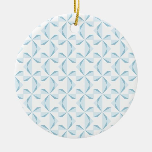 Sky Blue Pinwheels Keramik Ornament (Vorne)