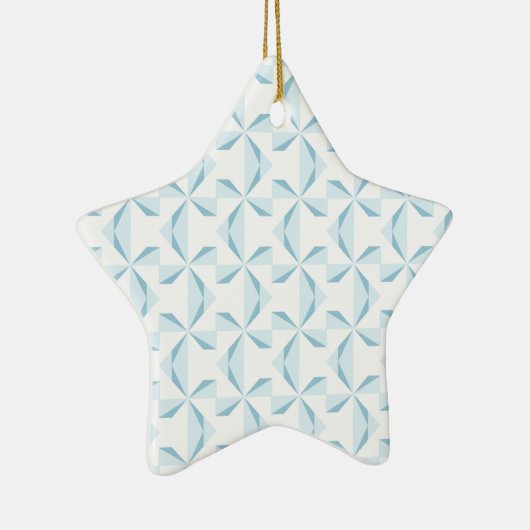 Sky Blue Pinwheels Keramikornament (Rechts)