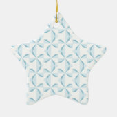 Sky Blue Pinwheels Keramikornament (Vorne)