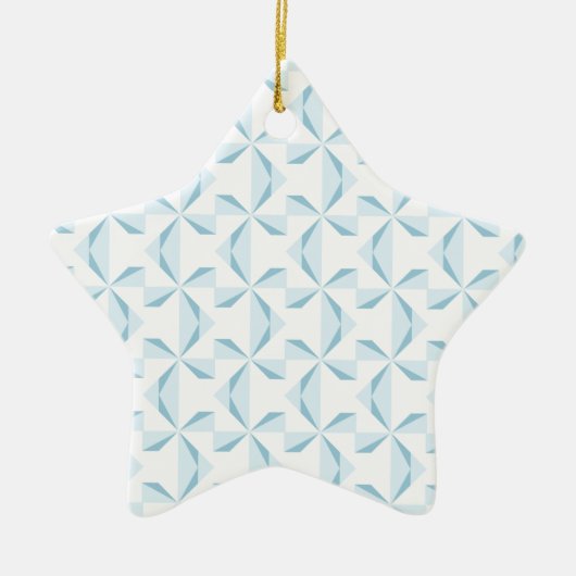 Sky Blue Pinwheels Keramikornament (Vorne)