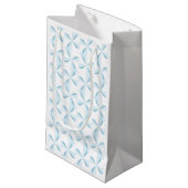 Sky Blue Pinwheels Kleine Geschenktüte (Vorderseite Schrägansicht)