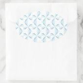 Sky Blue Pinwheels Ovaler Aufkleber (Tasche)