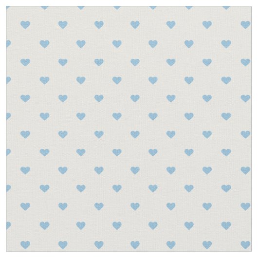 Sky Blue Polka Dot Hearts Stoff (Nahaufnahme)