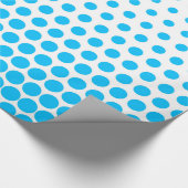 Sky Blue Polka Dot Modern White Geschenkpapier (Ecke)