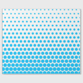 Sky Blue Polka Dot Modern White Geschenkpapier (Flach)