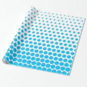 Sky Blue Polka Dot Modern White Geschenkpapier (Ungerollt)