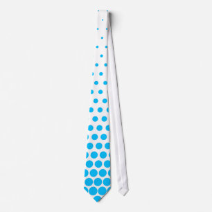Sky Blue Polka Dot Modern White Krawatte