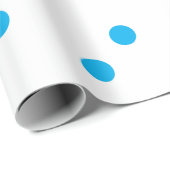 Sky Blue Polka Dot White Custom Color Holiday 2023 Geschenkpapier (Rolleneckpunkt)