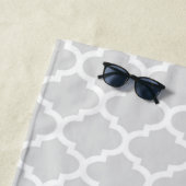 Sky Blue Quatrefoil Personalisiert Beach Handtuch (Beispiel)