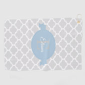 Sky Blue QuatreFolie Personalisiertes Golfhandtuch (Horizontal)