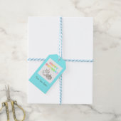 Sky Blue&Rainbow Happy GeburtstagsgeschenkTags Geschenkanhänger (Mit Garn)
