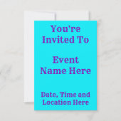 Sky Blue Rainbow Melt Einladung (Vorderseite)