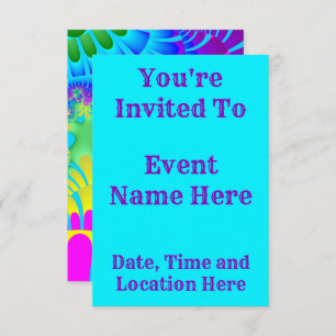 Sky Blue Rainbow Melt Einladung