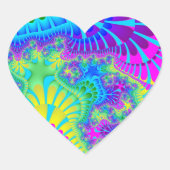 Sky Blue Rainbow Melt Herz-Aufkleber (Vorderseite)