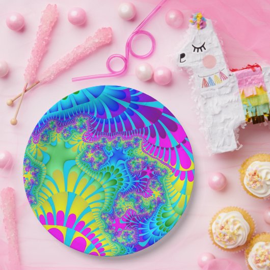 Sky Blue Rainbow Melt Pappteller (Party)