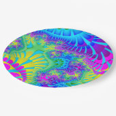 Sky Blue Rainbow Melt Pappteller (Schrägansicht)