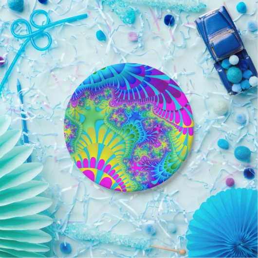 Sky Blue Rainbow Melt Pappteller (Party)