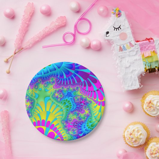 Sky Blue Rainbow Melt Pappteller (Party)