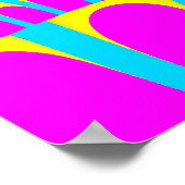 Sky Blue Rainbow Melt Poster (Ecke)