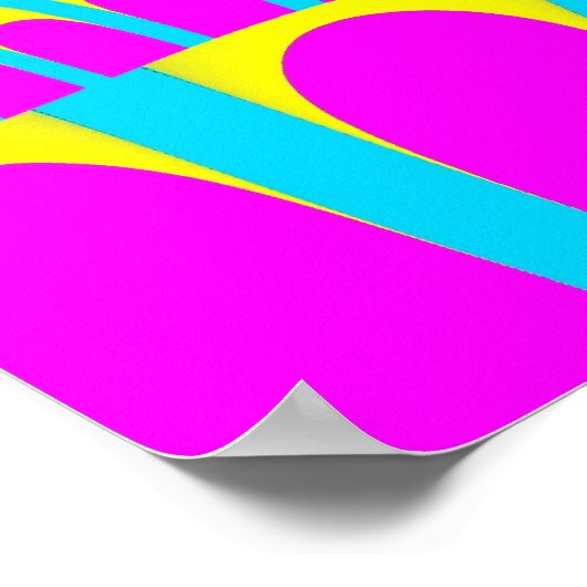 Sky Blue Rainbow Melt Poster (Ecke)