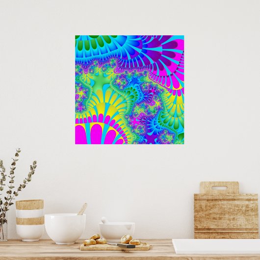 Sky Blue Rainbow Melt Poster (Küche)