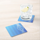 Sky Blue Rechteckiger Pappuntersetzer (Vor Ort)