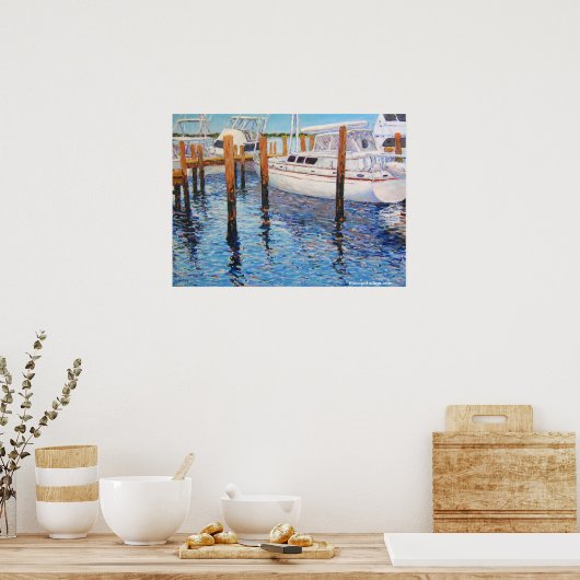 "Sky Blue Reflections" Poster (Küche)