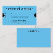 Sky Blue Retro Sitzgelegenheit Terminkarte (Vorne/Hinten)