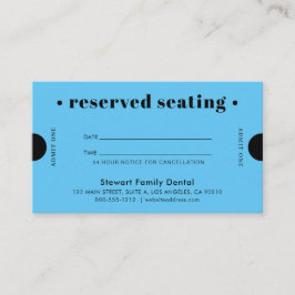 Sky Blue Retro Sitzgelegenheit Terminkarte