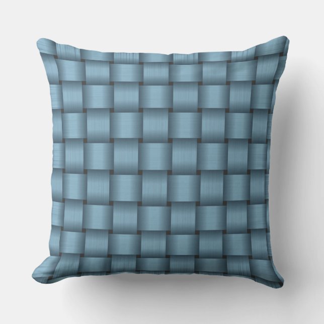 Sky Blue Ribbon Throw Kissen (Vorderseite)