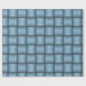 Sky Blue Ribbon Wrapping Paper Geschenkpapier (Flach)