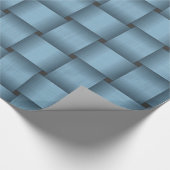 Sky Blue Ribbon Wrapping Paper Geschenkpapier (Ecke)