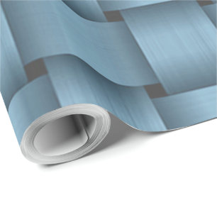Sky Blue Ribbon Wrapping Paper Geschenkpapier