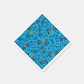 Sky Blue Road Bikes Serviette (Ecke)