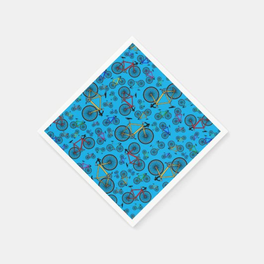 Sky Blue Road Bikes Serviette (Ecke)