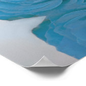 Sky Blue Rose 20 Table Wedding Seating Chart Poster (Ecke)