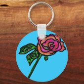 Sky Blue Rose Schlüsselanhänger (Vorderseite)