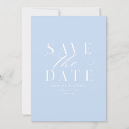 Sky Blue Save the Date ohne Foto QR-Code