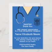 Sky blue Scrubs Nurse Dankeschön Card Ankündigung (Vorderseite)