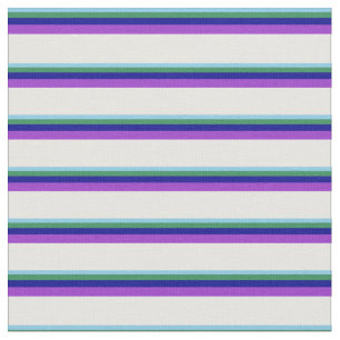 Sky Blue, Sea Green, Blue, Orchid & Minze Creme Stoff