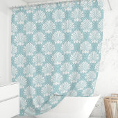 Sky Blue Seashell Duschvorhang