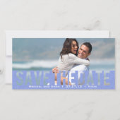 Sky Blue See Through Save the Date Card (Vorderseite)