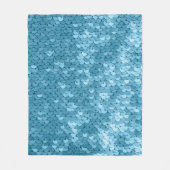 Sky blue shiny fabric with sequins, abstract backg fleecedecke (Vorderseite)