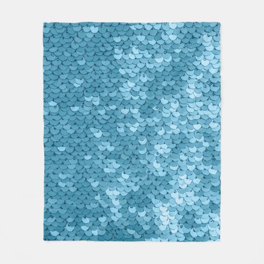 Sky blue shiny fabric with sequins, abstract backg fleecedecke (Vorderseite)