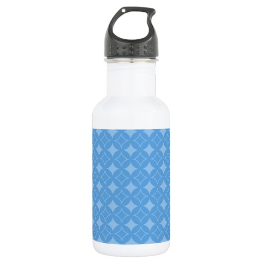 Sky Blue Shippo Muster Edelstahlflasche (Vorderseite)