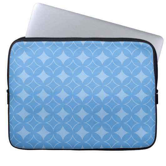 Sky Blue Shippo Muster Laptopschutzhülle (Vorderseite)