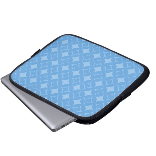Sky Blue Shippo Muster Laptopschutzhülle (Vorne Knopf)